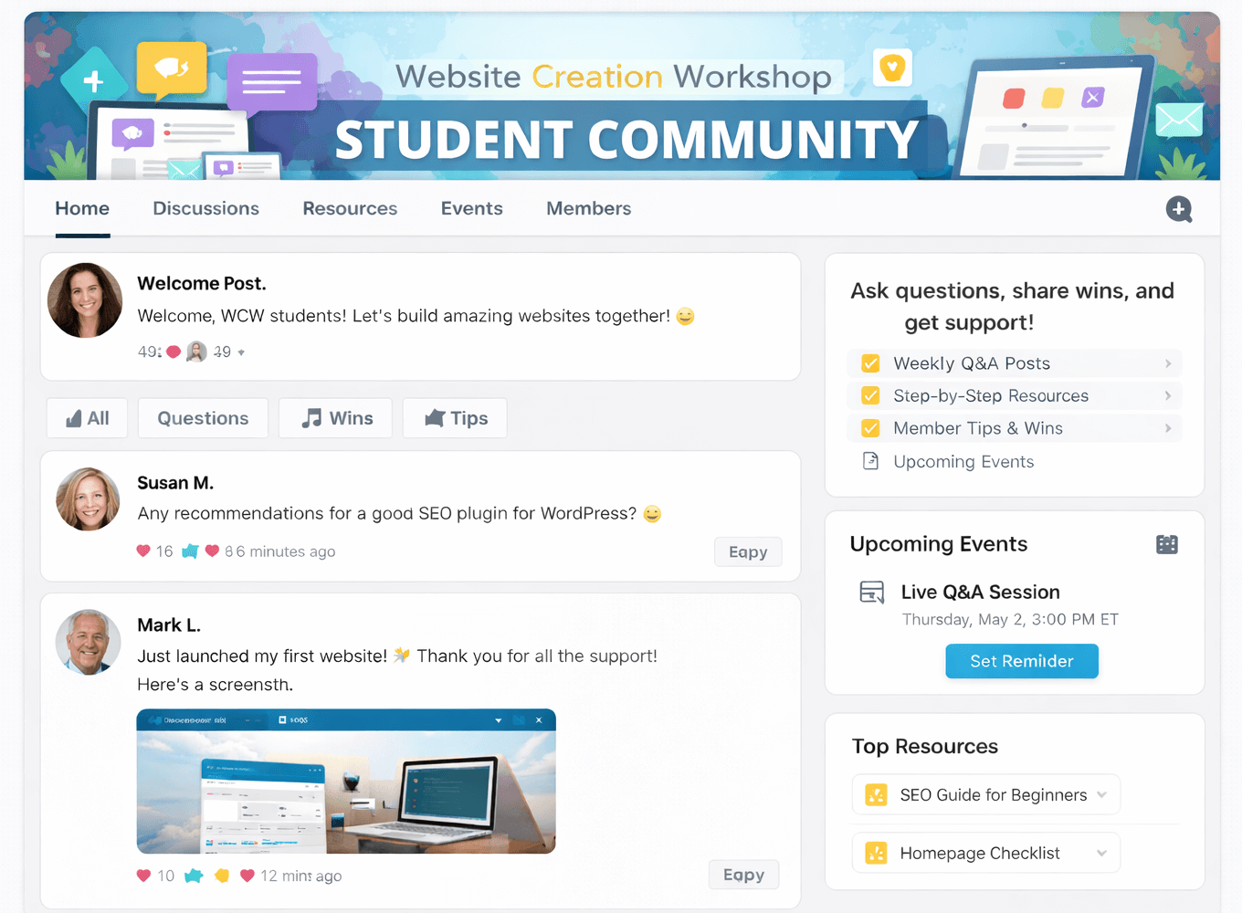 private community group